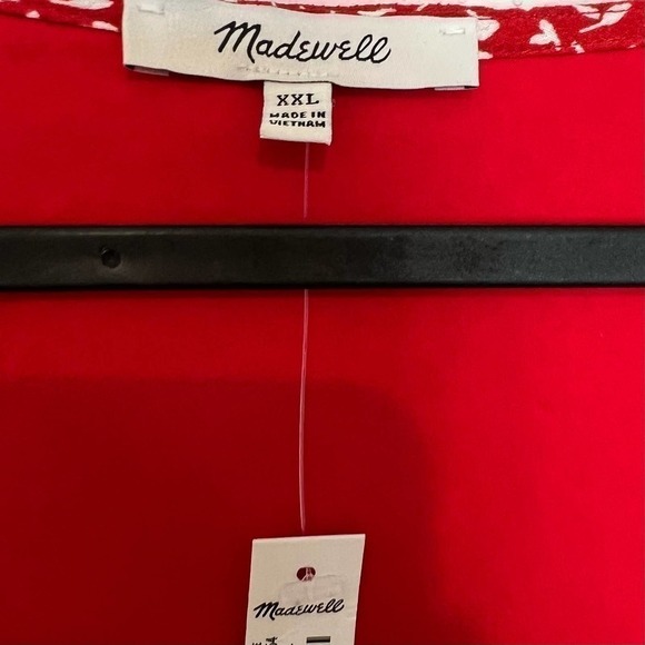 NWT Madewell Kinston Side-Button Wrap Top in Park Picnic Size XXL - Picture 9 of 10